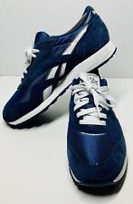 Tênis de corrida REEBOK CLASSIC náilon azul marinho atlético baixo 1-39750 8.5 comprar usado  Enviando para Brazil