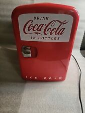 Retro Coca-Cola Personal 6 Can Mini Fridge Refrigerator Red Cooler /Warmer for sale  Shipping to South Africa