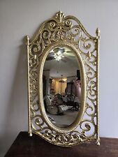 VTG Arched Cathedral Syroco Ornate Gold Wall Hanging Mirror Shabby Chic Decor  for sale  Shipping to South Africa