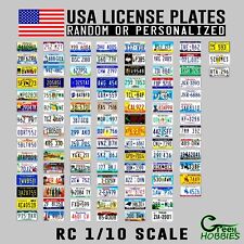 Usado, Adesivo escala placa de licença RC 1/10 ESTADOS EUA licença placas de matrícula americanas comprar usado  Enviando para Brazil