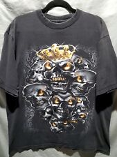 Camiseta Vintage Skulls Crown Ouro Dentes Hip Hop Smoke Rock Metal Tamanho XL comprar usado  Enviando para Brazil