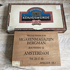 Vintage wooden cigar for sale  Shipping to Ireland
