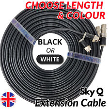 Used, Sky Cable Extension Sky Q Sky+hd Twin Coax Satellite Sky Lead Shotgun with Clips for sale  Shipping to South Africa