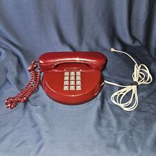 Teléfono de escritorio redondo rojo redondo vintage años 70 - cable fijo Northern Telecom segunda mano  Embacar hacia Argentina