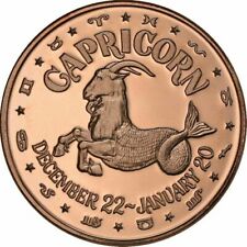 Copper round capricorn for sale  Shipping to Ireland