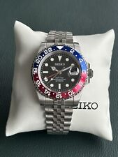 Seiko “Pepsi” NH34 GMT Mod Watch w/Jub Bracelet and Blue Lume for sale  Shipping to South Africa