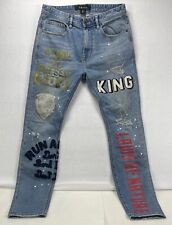 AKOO Distressed Lugger Crown Jeans Men’s 32X30 for sale  Shipping to South Africa