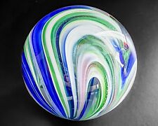 Sam Sammy Hogue 2" 2002 Ribbon Handblown Contemporary Art Glass Marble for sale  Shipping to South Africa