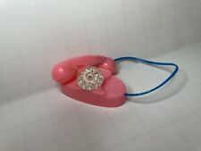 Vintage 1960s Barbie Clone Doll Phone Princess Style Rotary Phone Pink for sale  Shipping to South Africa