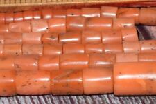 CORAL NÃO TINGIDO! Antigo colar de contas de pedra vermelho salmão original natural Tibete, usado comprar usado  Enviando para Brazil