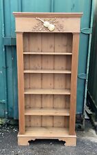 Solid Pine Book Case Shelving Unit Freestanding With Violin Carving 183 cm Tall for sale  Shipping to South Africa