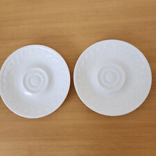 2 Bernardaud Louvre Tea Saucers White 6", used for sale  Shipping to South Africa