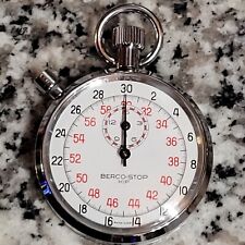 Vintage Stainless Silver Berco-Stop KIF Stopwatch - Swiss Made for sale  Shipping to South Africa