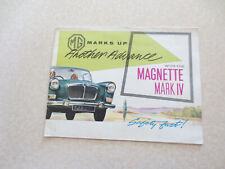 Original 1962 MG Magnette Mark IV automobile advertising brochure for sale  Shipping to United Kingdom
