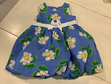 Pudín de ciruela azul floral bebé burbuja mameluco/vestido sin mangas talla 24 meses ~ EE. UU. segunda mano  Embacar hacia Argentina