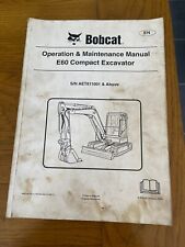 Bobcat e60 operation for sale  LEICESTER