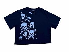 Camiseta Hot Topic Social Collision Graffiti Skulls Crop Girls tamanho pequeno comprar usado  Enviando para Brazil