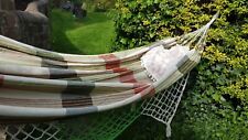 Vintage Handmade Multicoloured Striped Hammock Rope Boho Style Swing [C4], used for sale  Shipping to South Africa