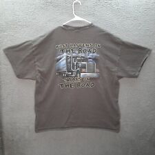 Usado, Camiseta Gildan Adulto 2XL XXL Cinza Caminhoneiro Semi Caminhão Big Rig Retro Gráfica Camiseta comprar usado  Enviando para Brazil