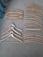 vintage wooden coat hangers for sale  UK