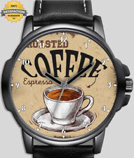 Lindo relógio de pulso unissex exclusivo Coffee Lover Shop Reino Unido rápido comprar usado  Enviando para Brazil