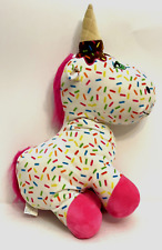 Peek a Boo Toys unicórnio de pelúcia branco rosa polvilha sorvete cone chifre brinquedo 18" comprar usado  Enviando para Brazil