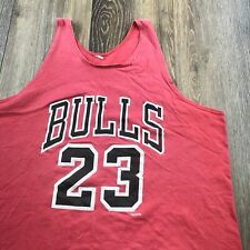 Camisa regata masculina vintage Chicago Bulls XL vermelha Michael Jordan 23 campeão anos 90 comprar usado  Enviando para Brazil