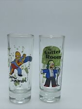 Homer Marge Krusty Mambo The Gutter Room 2001 Fox Shot Glasses The Simpson's 4” comprar usado  Enviando para Brazil