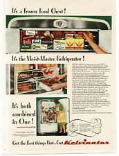 1945 Kelvinator Moist Master Refrigerator Freezer Vintage Print Ad for sale  Shipping to South Africa