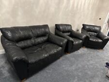 Black leather sofas for sale  WOLVERHAMPTON
