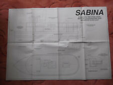 Used, Model Boats plan of Sabina a Semi Scale pleasure/ferry model 20" LOA 8" beam for sale  BURRY PORT