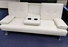 White modern sofa for sale  LEEDS