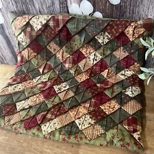 DONNA SHARP QUILTED CHESAPEAKE ROOF TILE PATCHWORK  PILLOW COVER 16 X 16 for sale  Shipping to South Africa