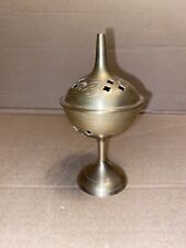 Vintage Indian/Far East Style Brass Incense Burner Buddhist Charcoal 5.25” for sale  Shipping to South Africa