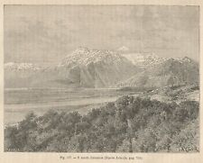 Xilógrafo A8680 Nova Zelândia - The Monte Earnslaw - 1895 - Gravura vintage comprar usado  Enviando para Brazil