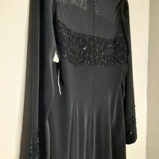 Black Tie by Oleg Cassini Size 12 Rare Beaded Black Cocktail Dress Vintage  for sale  Shipping to South Africa