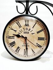 Reloj de pared vintage Victoria Station - reloj de pared vintage de doble cara - inspirado en el siglo XX segunda mano  Embacar hacia Argentina