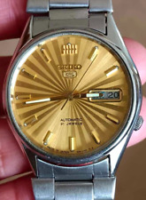 Usado vintage Seiko 5 mostrador dourado Cal 7009 masculino data automática do dia comprar usado  Enviando para Brazil