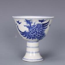 Porcelana chinesa azul e branca design Ming Phoenix 3,3 polegadas copo de licor porcelana comprar usado  Enviando para Brazil
