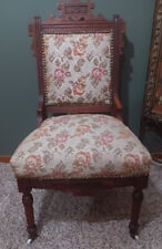 Antique Victorian Eastlake Upholstered Carved Dining/ Accent Chair, used for sale  Shipping to South Africa