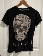 Camiseta Philipp Plein Paris manga curta preta capitalista cristal caveira grande comprar usado  Enviando para Brazil