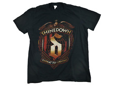 Camiseta Shinedown "Threat to Survival" Tour 2017 Talla L Negra 100% Algodón - 0423 segunda mano  Embacar hacia Argentina
