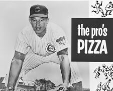 Arte fotográfico muy raro RON SANTO PIZZA Chicago Cubs brillante retro antiguo 8x10 segunda mano  Embacar hacia Argentina