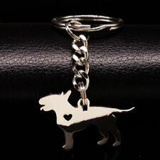 Bull Terrier Bull Terrier Silver Dog Keychain Keychain for sale  Shipping to South Africa