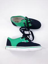Genuine Tomy Takkies size 8 (25) boys black green canvas pumps lace up trainers, used for sale  Shipping to South Africa