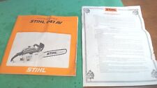 instruction manual stihl for sale  Rosholt