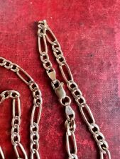 Vintage 9ct gold figaro chain 19" 375 Necklace 6.36 grams Scrap for sale  Shipping to South Africa