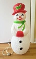 Vintage Christmas blow mold Union Products 22" Mrs. Snowman Lightup yard decor for sale  Caledonia