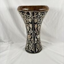 Doumbek Darbuka Drum Handcrafted Wood Shell Animal Skin Pearlescent Inlays 10.5” for sale  Shipping to South Africa