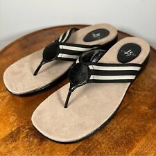 Sandalias LifeStride para mujer 10 M TAG chanclas negras y blancas tiras cómodas segunda mano  Embacar hacia Argentina